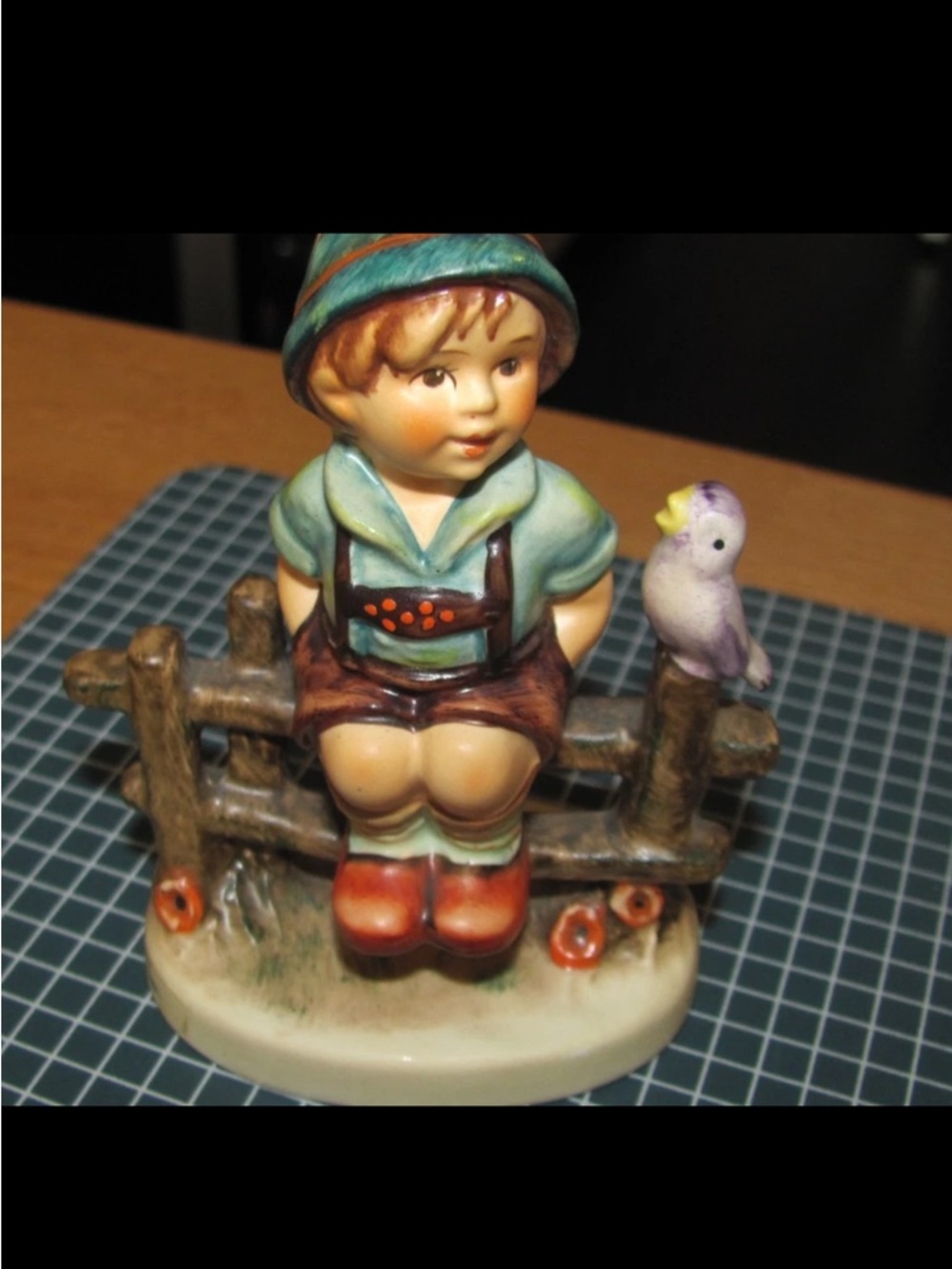 Goebel Hummel Figurine Wayside Harmony Boy on a Fence 1938